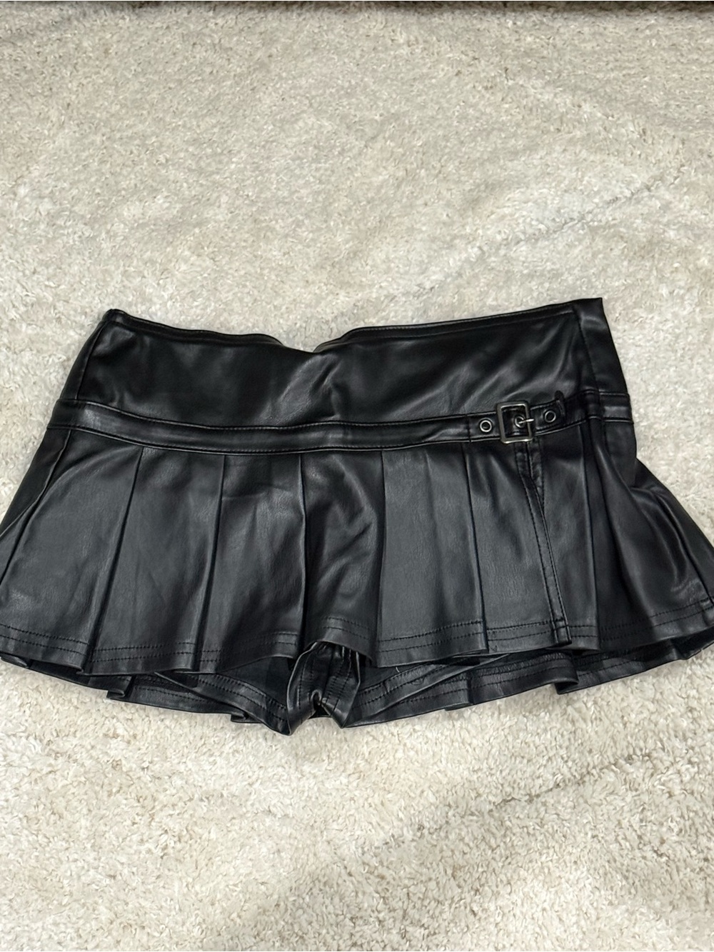 BDG Black Faux Leather Micro Mini Skirt